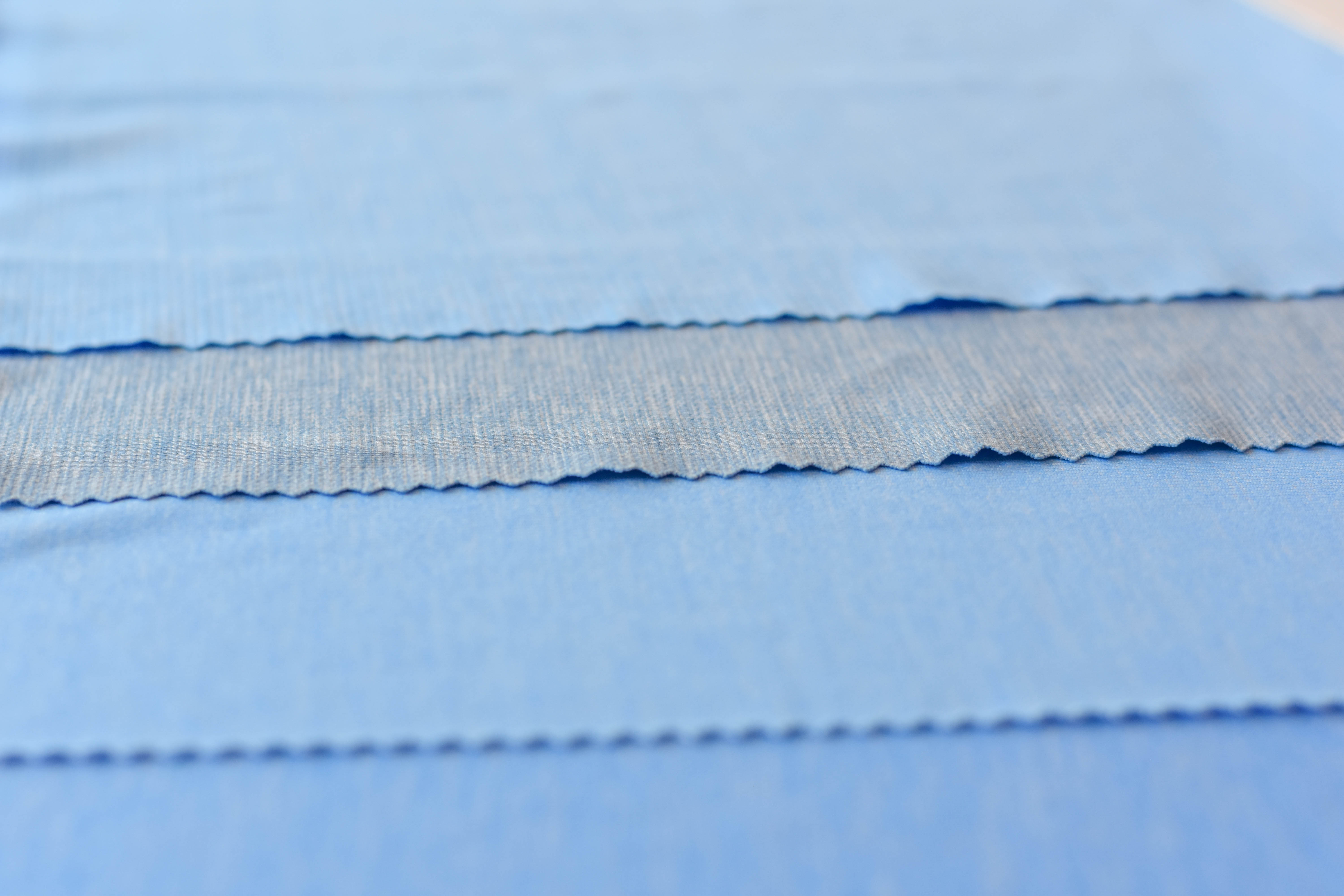 Blue and gray fabrics
